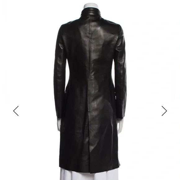 Vintage Gucci Leather Trench Coat - Picture 2 of 7